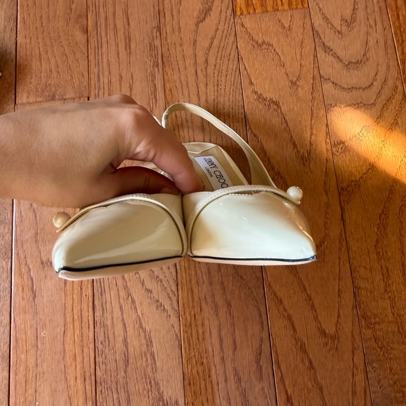 Jimmy Choo Ivory Slingback Heels - Picture 4 of 10